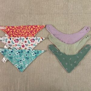 Carter's Floral and Solid Bandana Bib Set